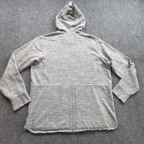 Adidas Hoodie‎ Men’s L Gray Heathered Sweatshirt Logo Athleisure Active Pullover - Picture 13 of 14